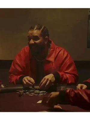 Drake Polar Opposites Red Leather Jacket