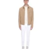 Mens Beige Suede Jacket