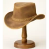 Light Brown Leather Cowboy Hat