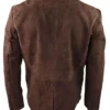 Mens Chocolate Brown Suede Leather Blazer