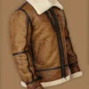 Men Brown B3 Bomber Shearling Jacket
