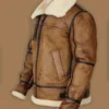 Men Brown B3 Bomber Shearling Jacket