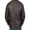 Men Dark Brown Shearling Leather Jacket