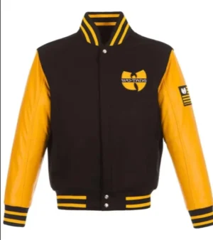 Letterman WU-Tang CLassic Black & Yellow Varsity Jacket