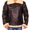 Dark Brown Sheepskin Leather Jacket