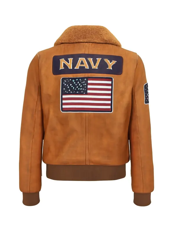 Vintage Leather Bomber Sherpa And Patches Vintage Leather Bomber Sherpa And Patches