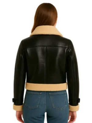 Women’s Black Bomber Leather Jacket