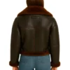 Women’s Brown Leather Shearling Jacket
