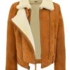 Women’s Genuine Sheepskin Shearling Leather Jacket