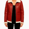 Women’s Red Shearling Jacket